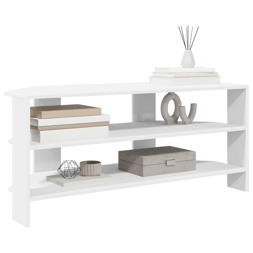 CornerTVCabinet 100 x 40.5 x 45 cm White Engineered Wood
