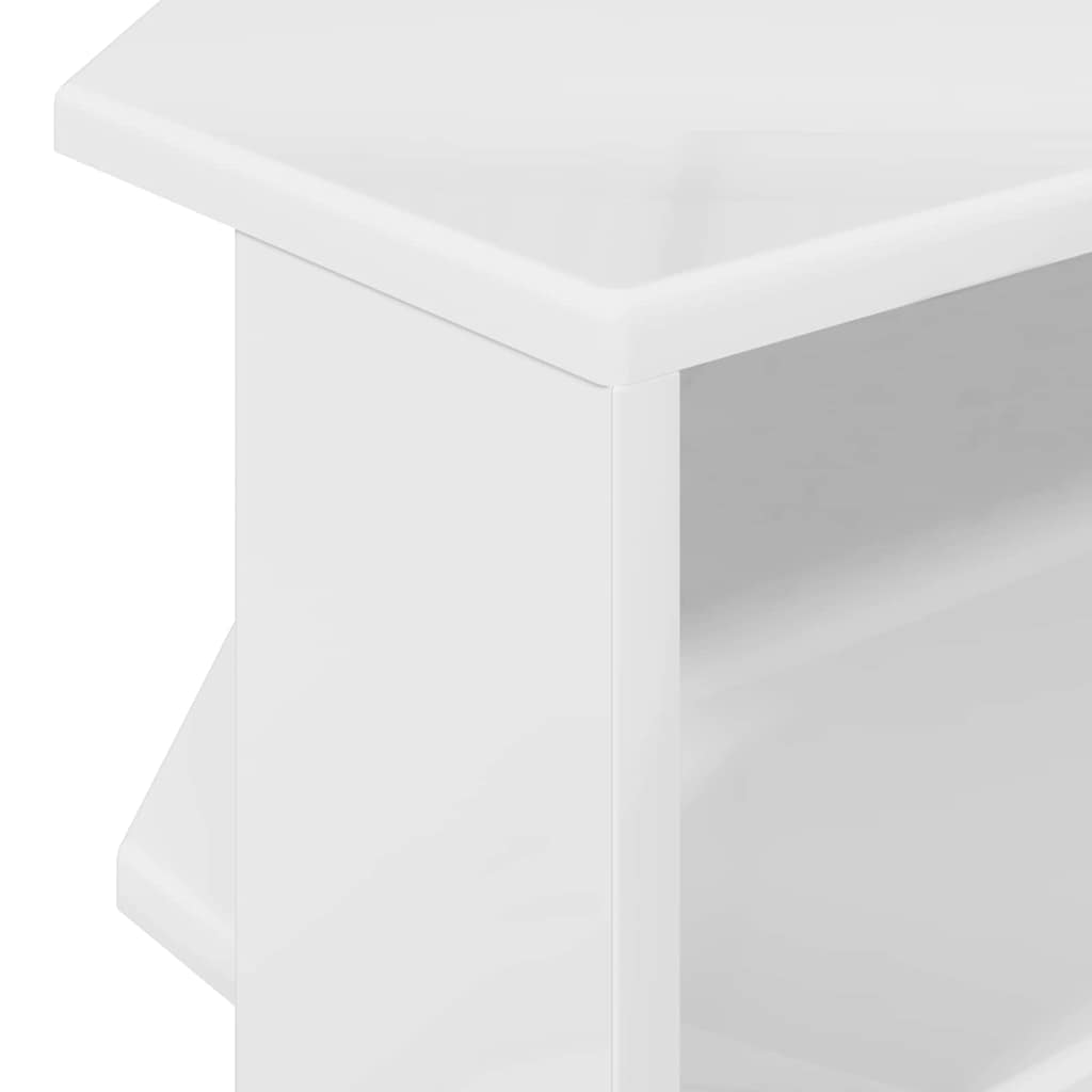 CornerTVCabinet High gloss White 102x40,5x45cm Engineered Wood