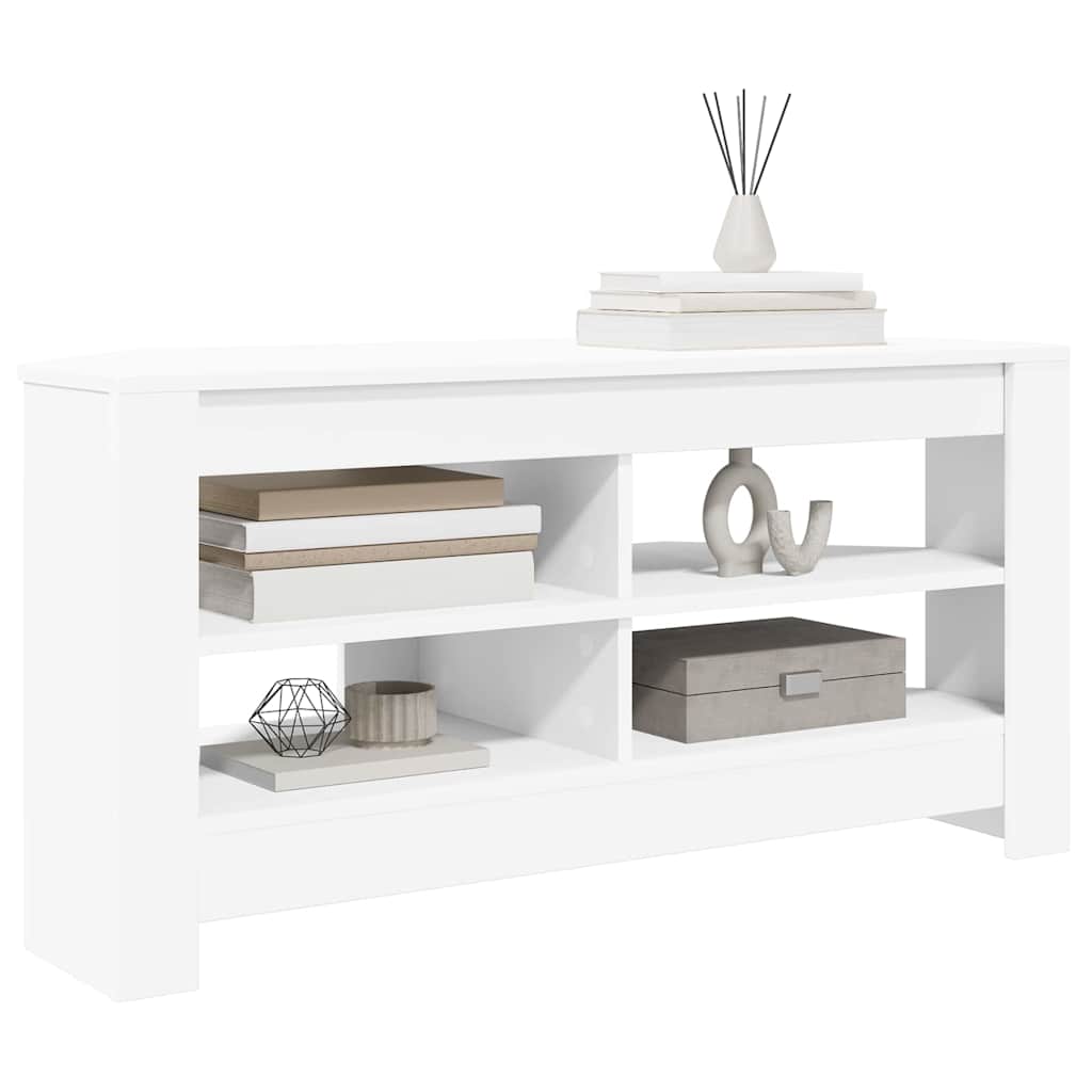 CornerTVCabinet White 102 x 40,5 x 45 cm Engineered Wood