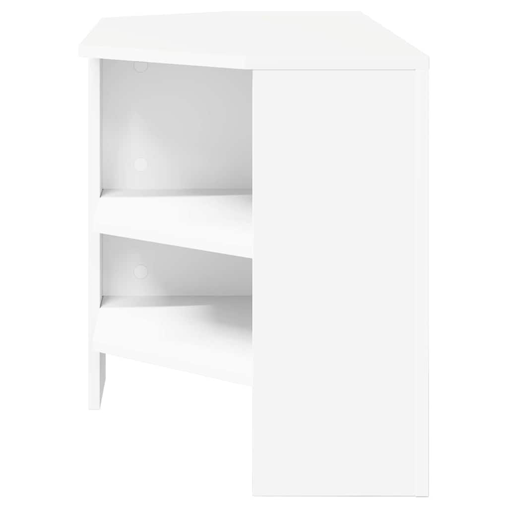 CornerTVCabinet White 102 x 40,5 x 45 cm Engineered Wood