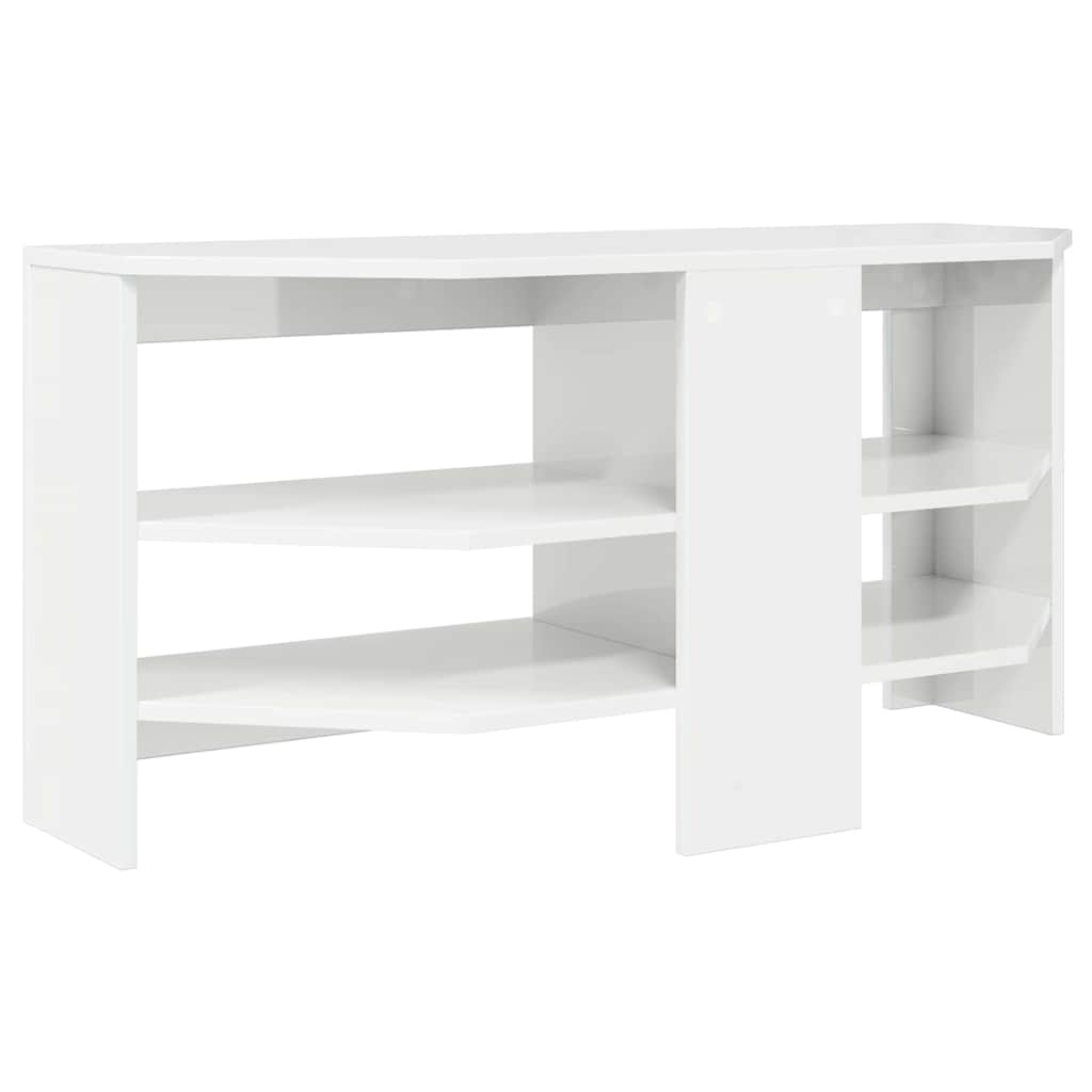 CornerTVCabinet High gloss White 102 x 40,5 x 45 cm