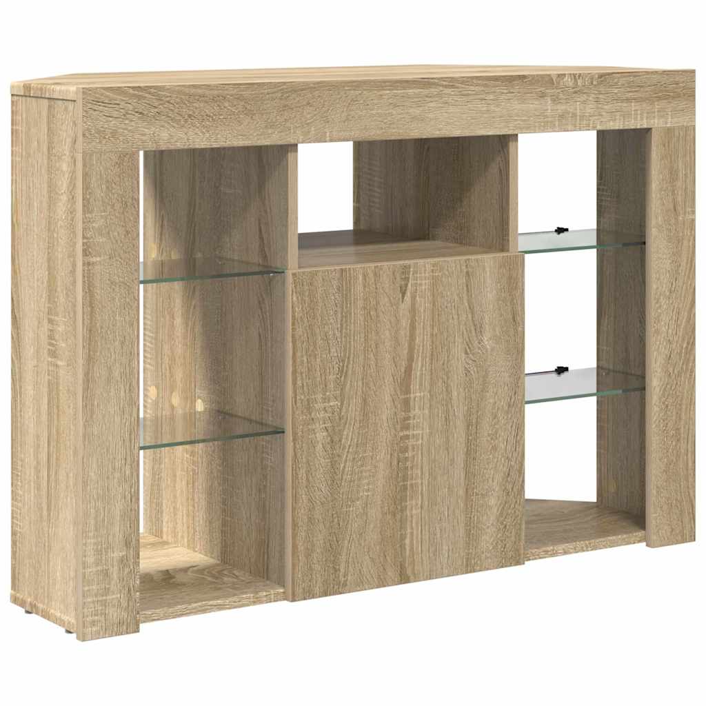 Corner LED TV Cabinet 100x40x68cm Sonoma Oak Engineered Wood