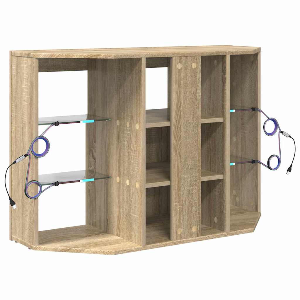 Corner LED TV Cabinet 100x40x68cm Sonoma Oak Engineered Wood