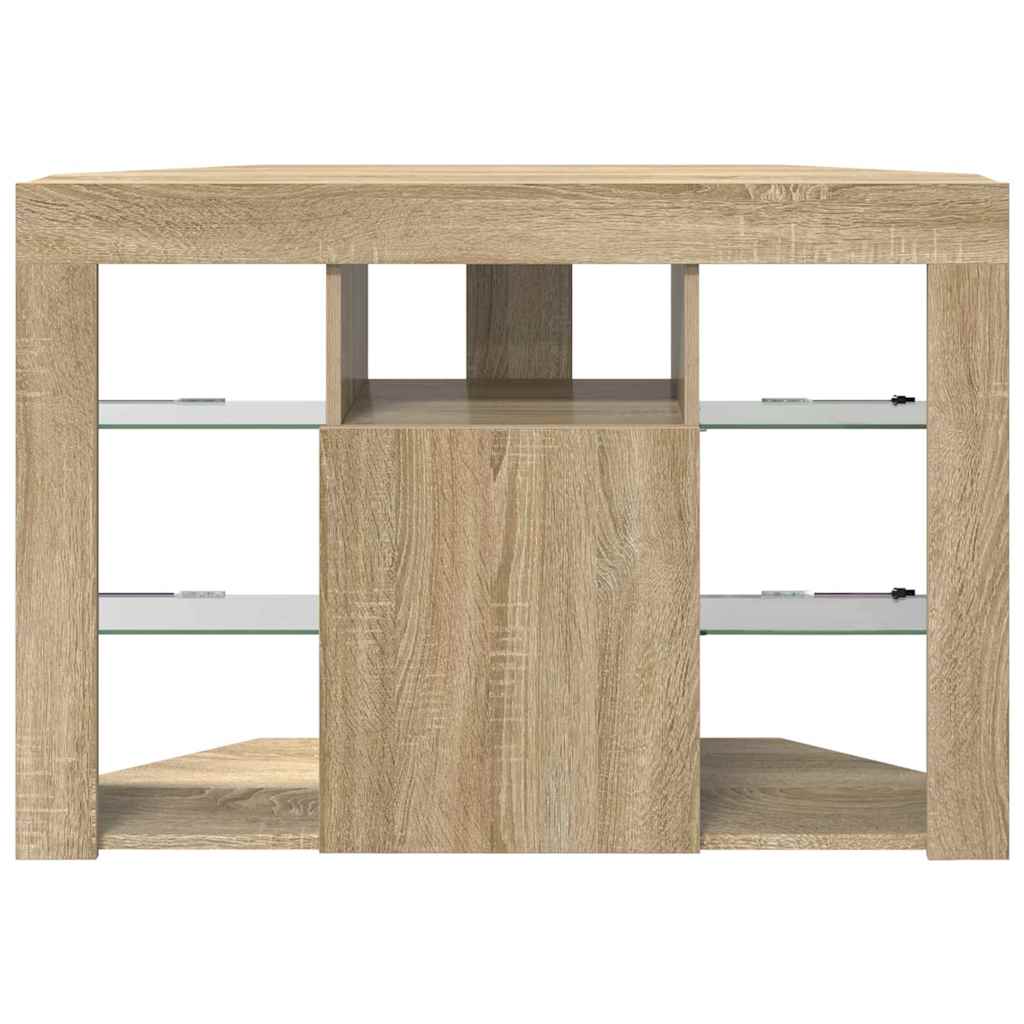 Corner LED TV Cabinet 100x40x68cm Sonoma Oak Engineered Wood