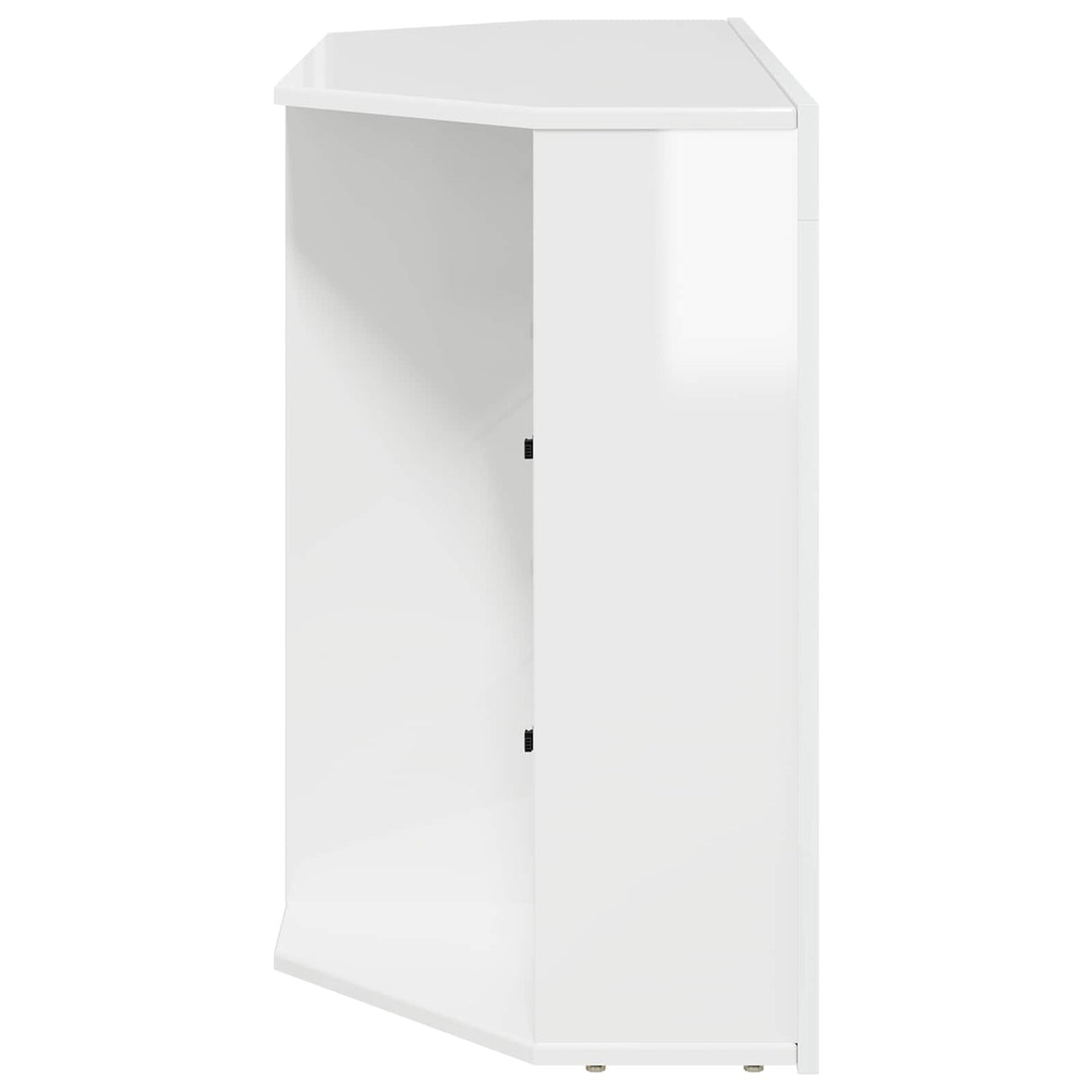 Corner LED TV Cabinet 100x40x68cm High gloss White