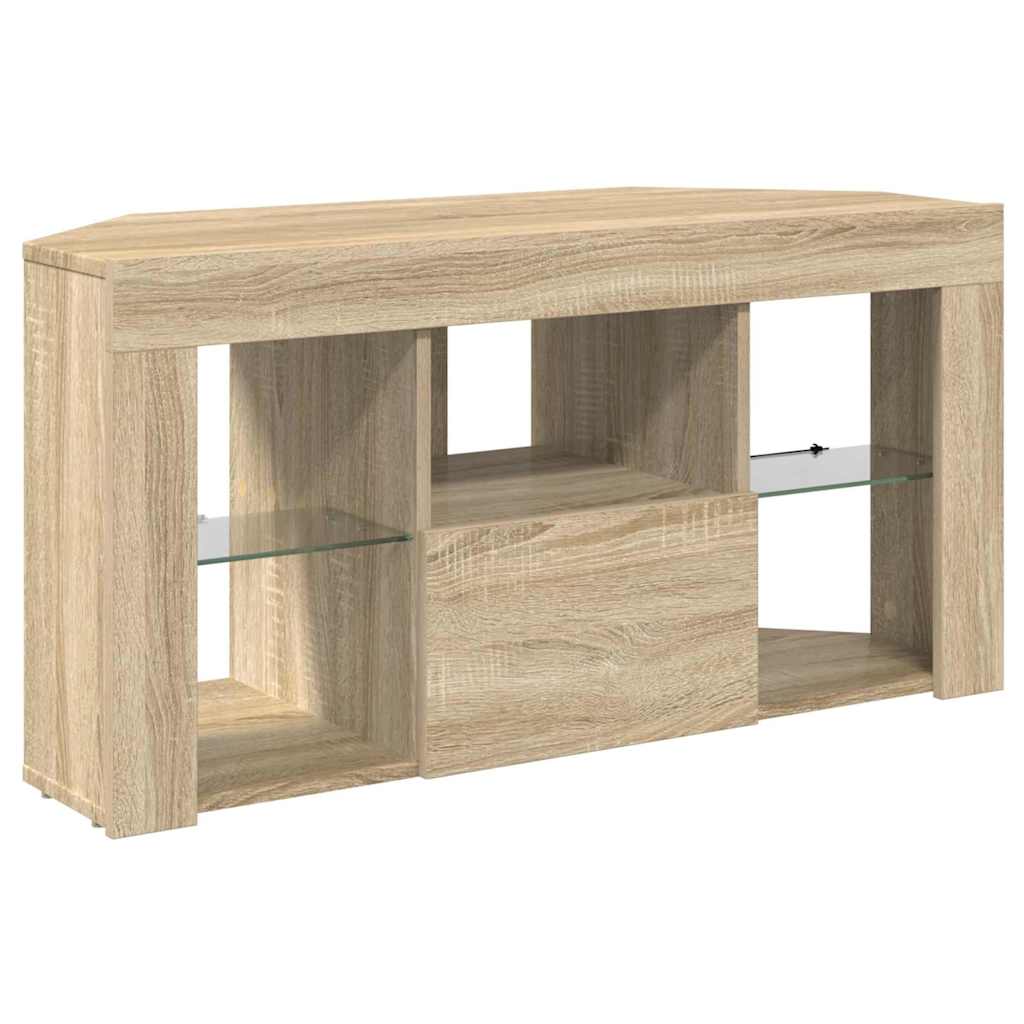 Corner LED TV Cabinet 100 x 40 x 50 cm Sonoma Oak