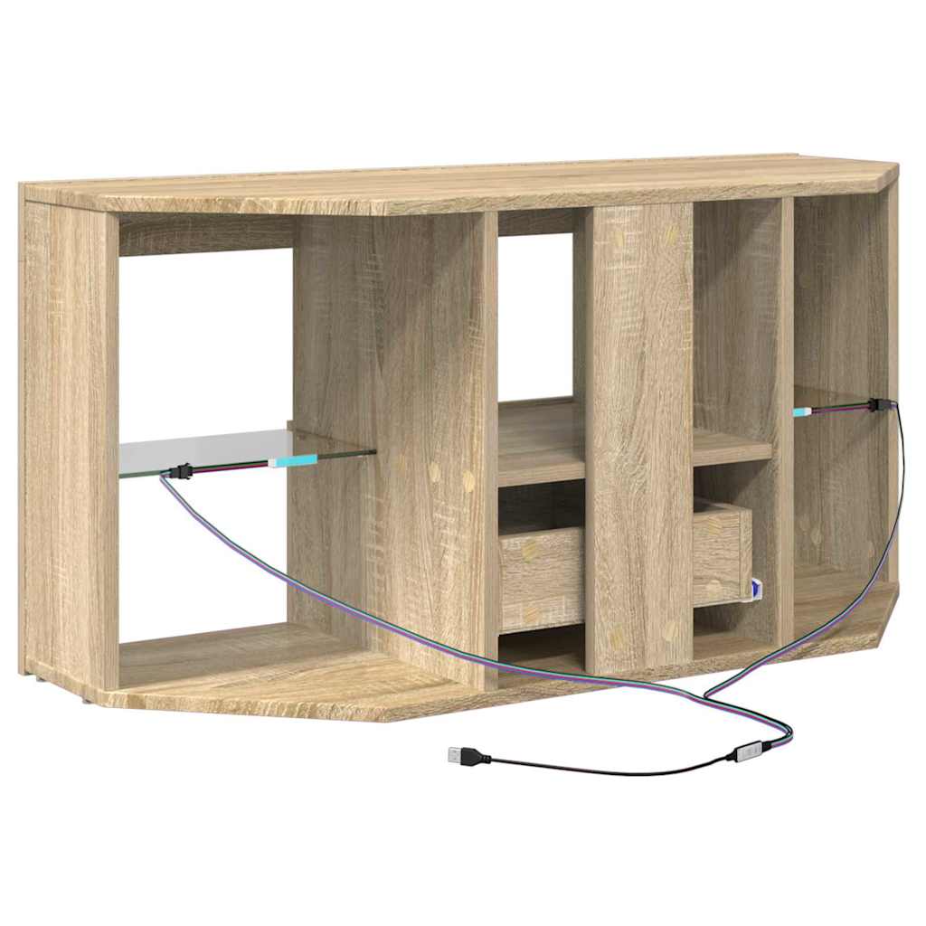Corner LED TV Cabinet 100 x 40 x 50 cm Sonoma Oak