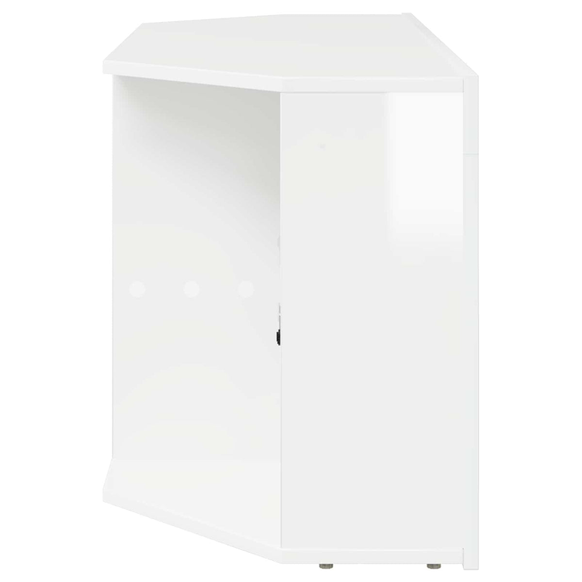 Corner LED TV Cabinet 100 x 40 x 50 cm High gloss White