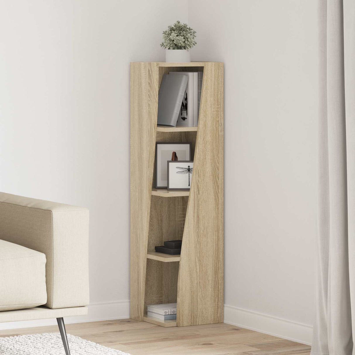Corner Cabinet 27,5x27x102cm Engineered Wood Sonoma Oak