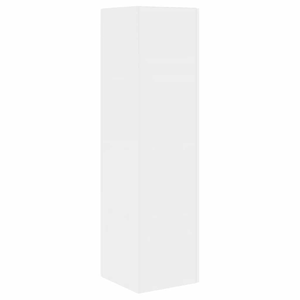 Corner Cabinet High Gloss White 27,5x27x102cm Engineered Wood