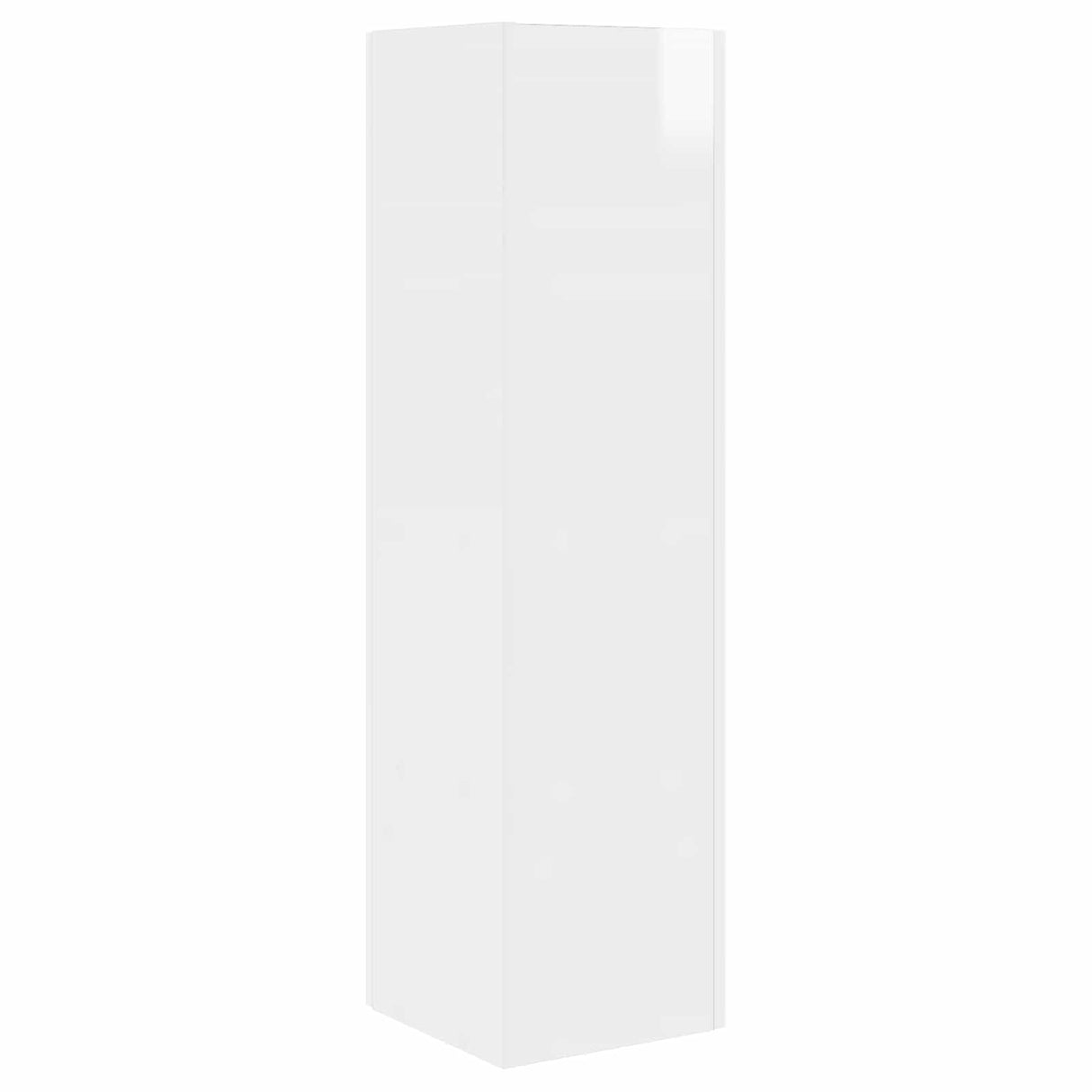 Corner Cabinet High Gloss White 27,5x27x102cm Engineered Wood