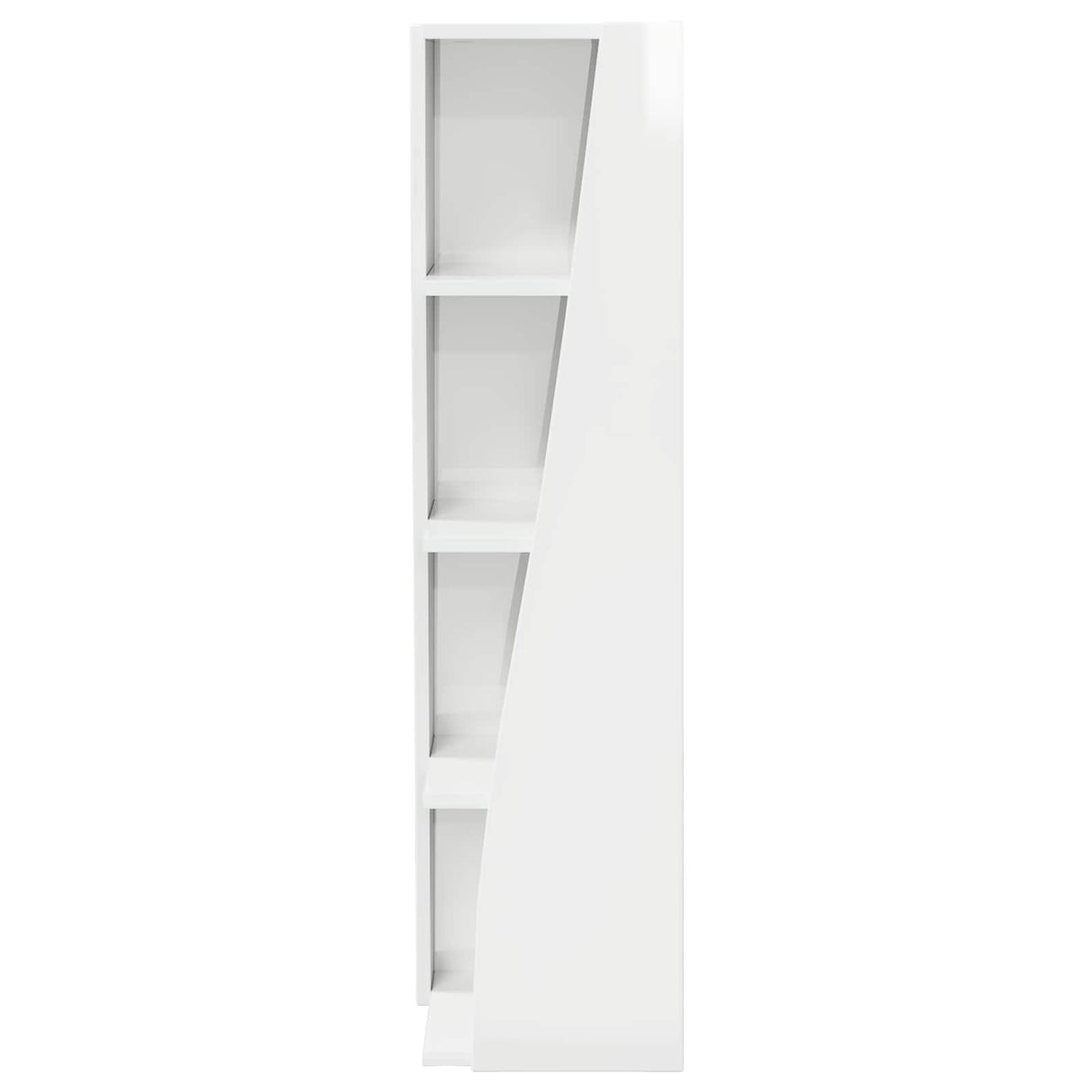Corner Cabinet High Gloss White 27,5x27x102cm Engineered Wood