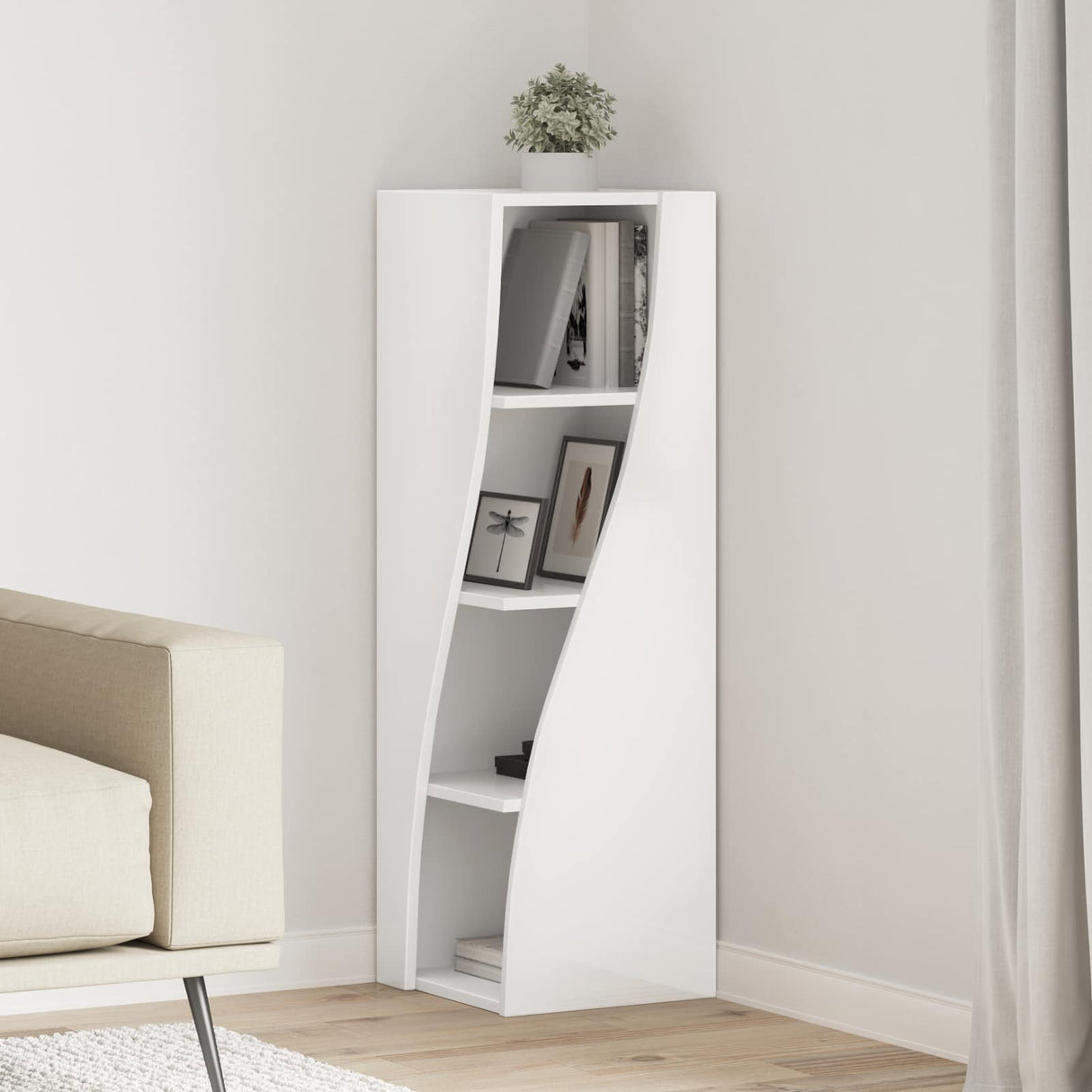 Corner Cabinet 32x32x102cm Engineered Wood