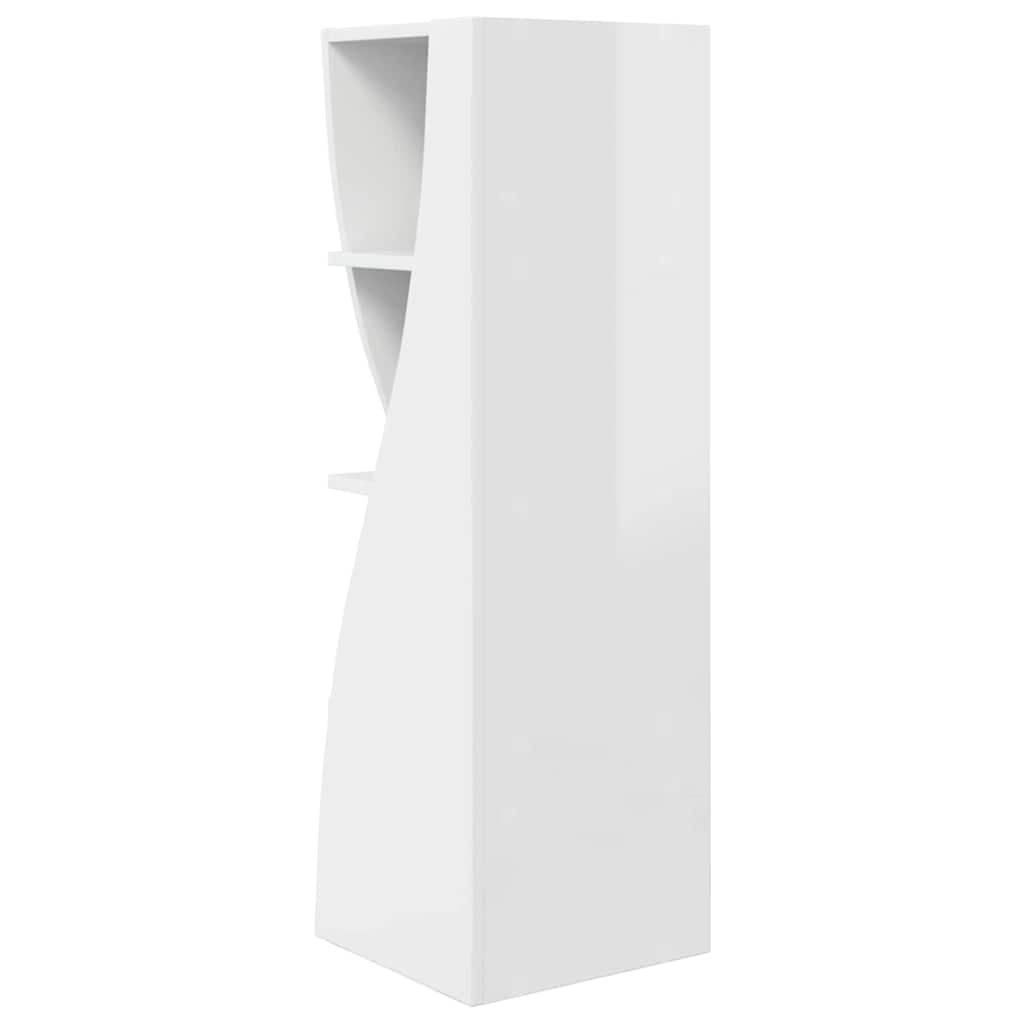 Corner Cabinet High Gloss White 32x32x102cm Engineered Wood