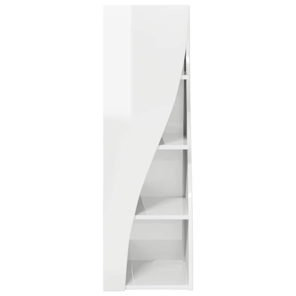 Corner Cabinet High Gloss White 32x32x102cm Engineered Wood