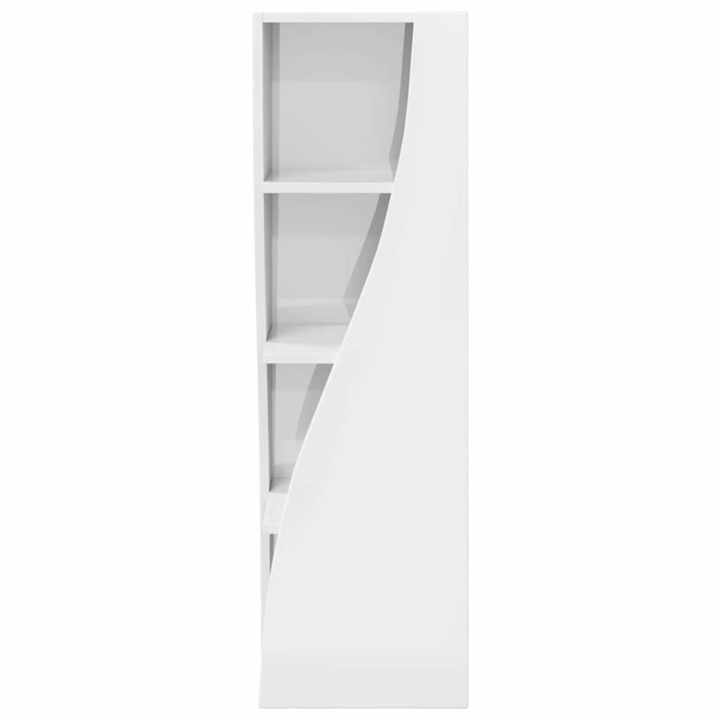 Corner Cabinet High Gloss White 32x32x102cm Engineered Wood