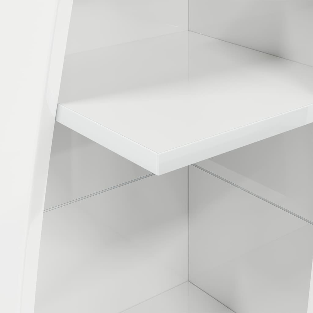 Corner Cabinet High Gloss White 27,5x27x140cm Engineered Wood