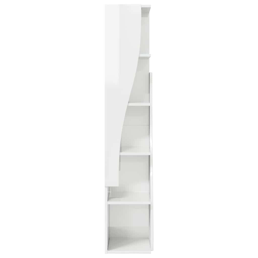 Corner Cabinet High Gloss White 27,5x27x140cm Engineered Wood