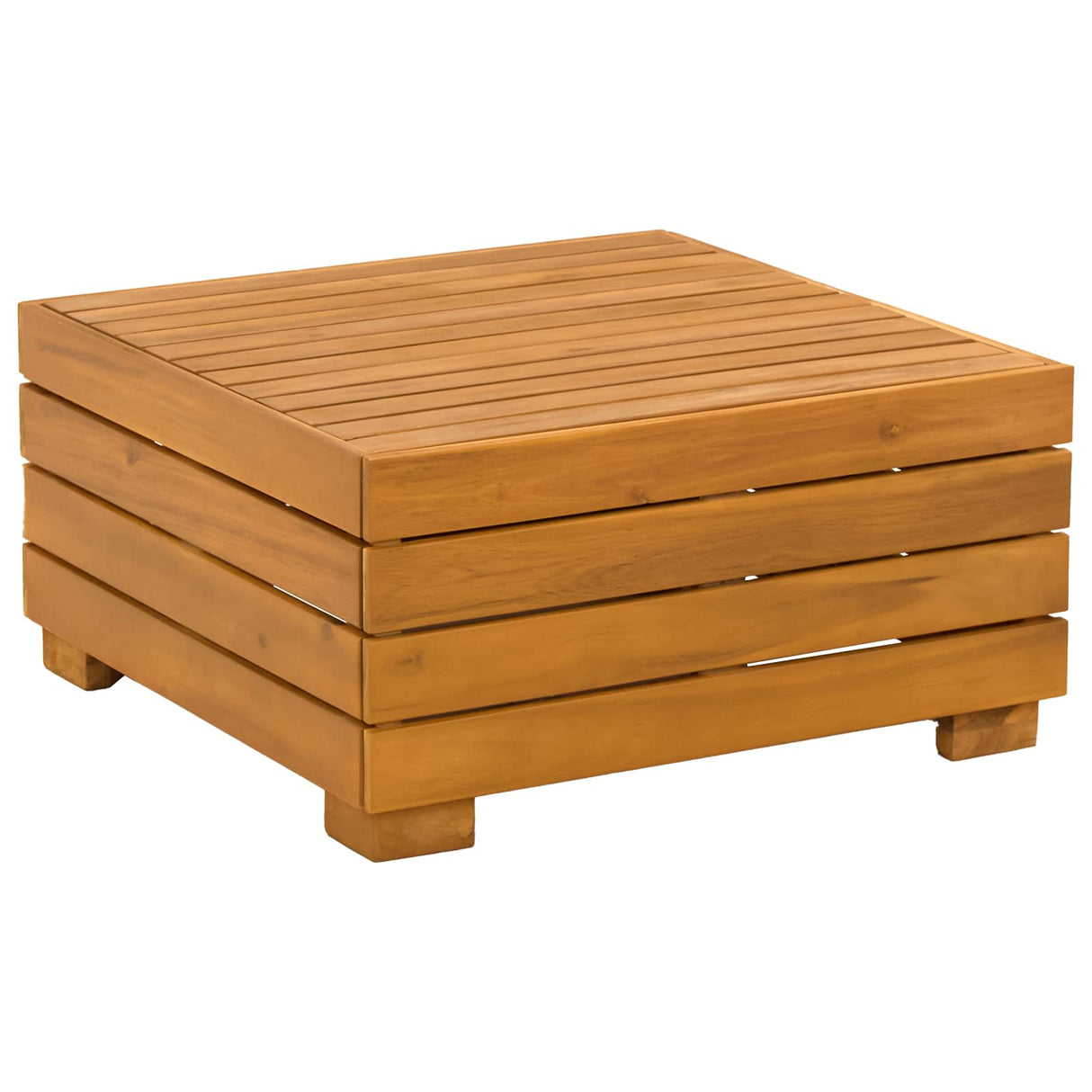 Outdoor Sofa Set with Cushion 4 Piece Brown Solid Acacia Wood
