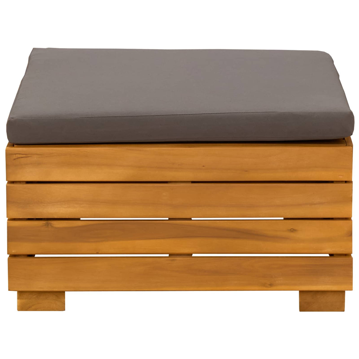 Garden Footstool Solid Acacia Wood Brown