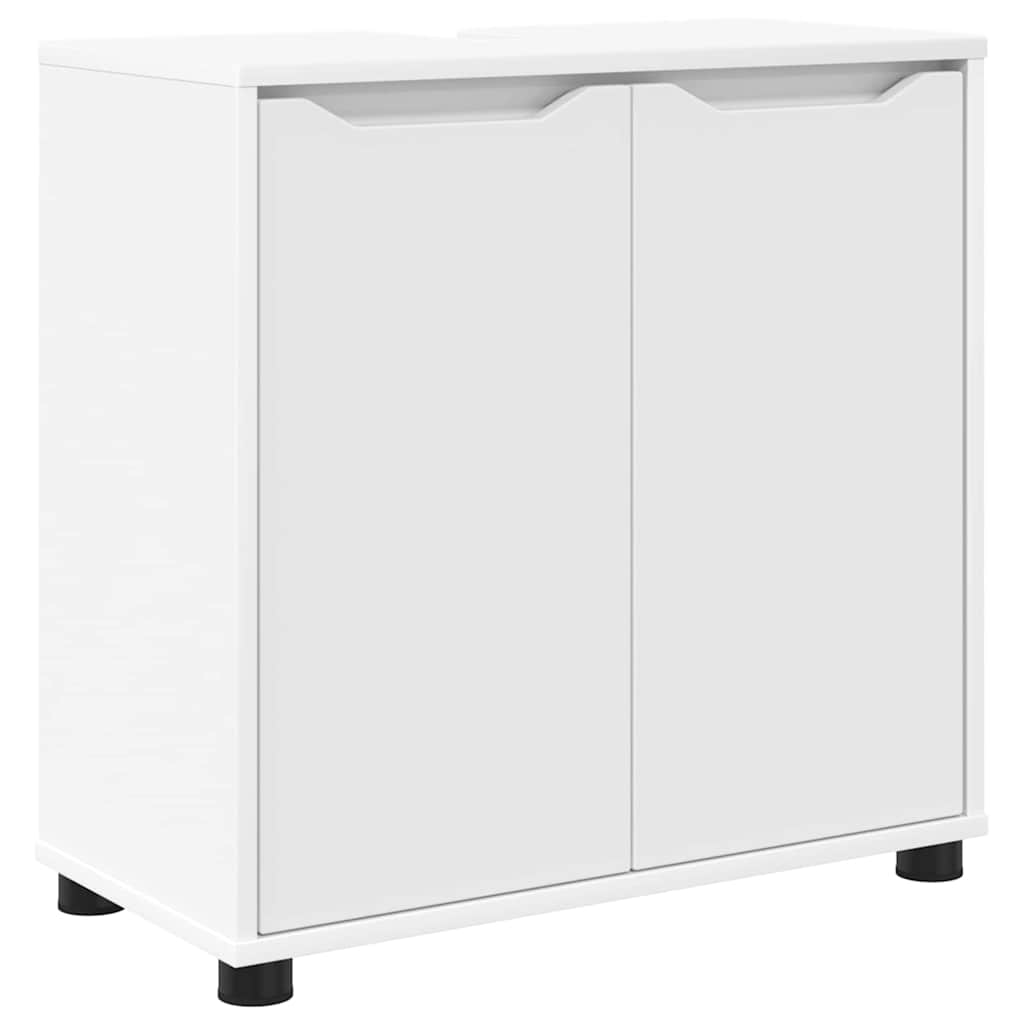 Bathroom Furniture Set with Drawer 4 pcs White Engineered Wood