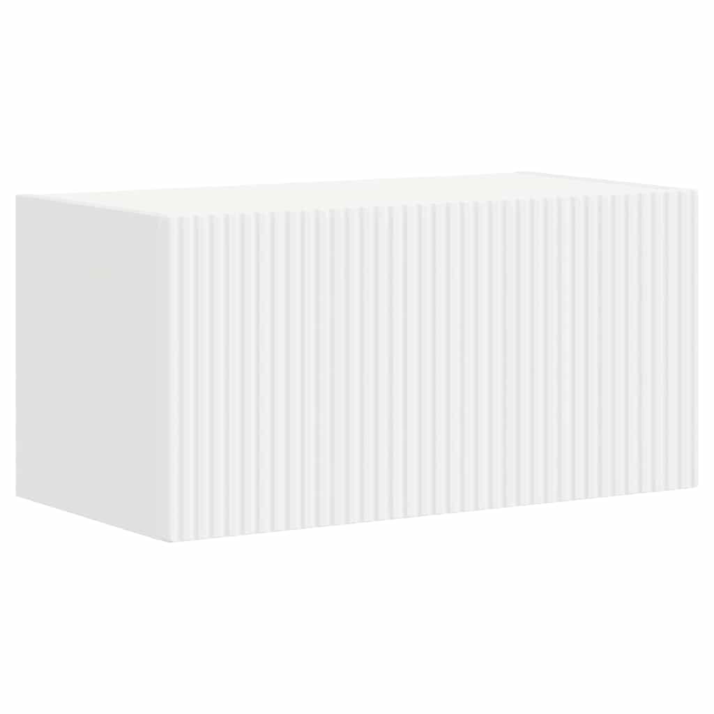 TV Wall Cabinet 2 pcs White Engineered Wood