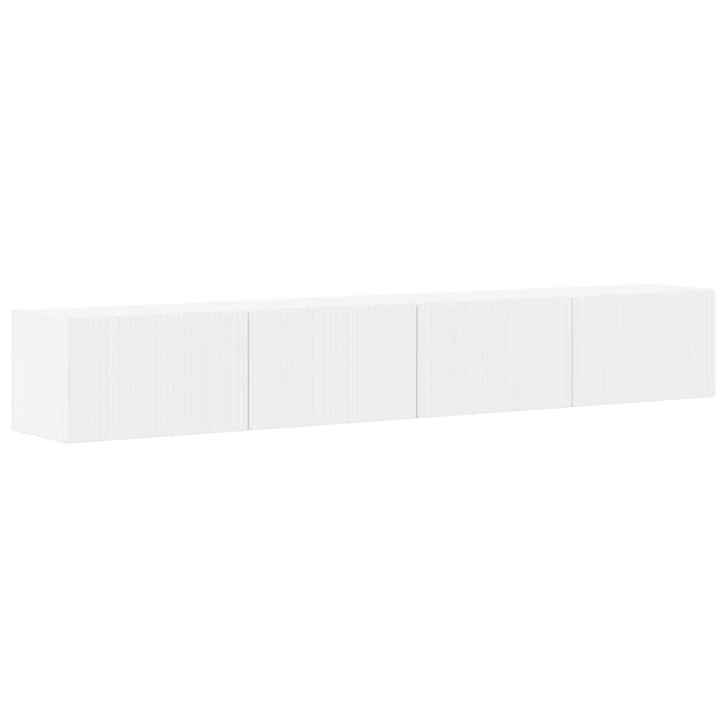 TV Wall Cabinet 2 pcs White 98 x 31 x 29.5 cm Engineered Wood