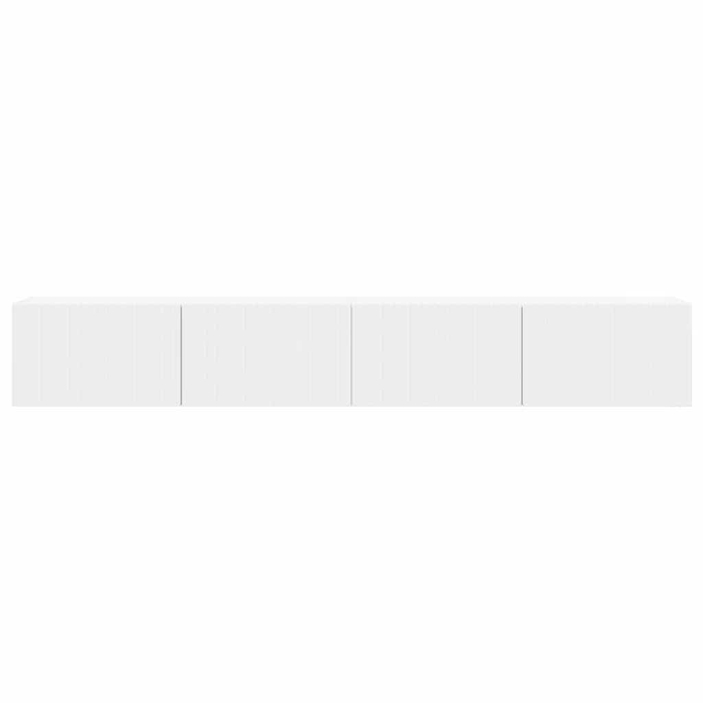 TV Wall Cabinet 2 pcs White 98 x 31 x 29.5 cm Engineered Wood