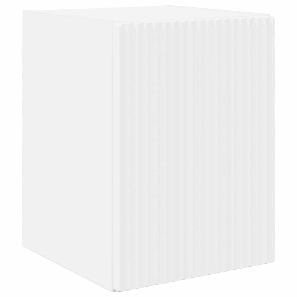 TV Wall Cabinet 2 pcs White Engineered Wood