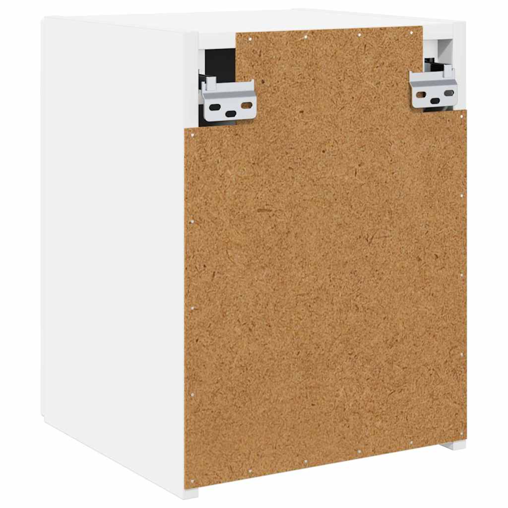 TV Wall Cabinet 2 pcs White Engineered Wood