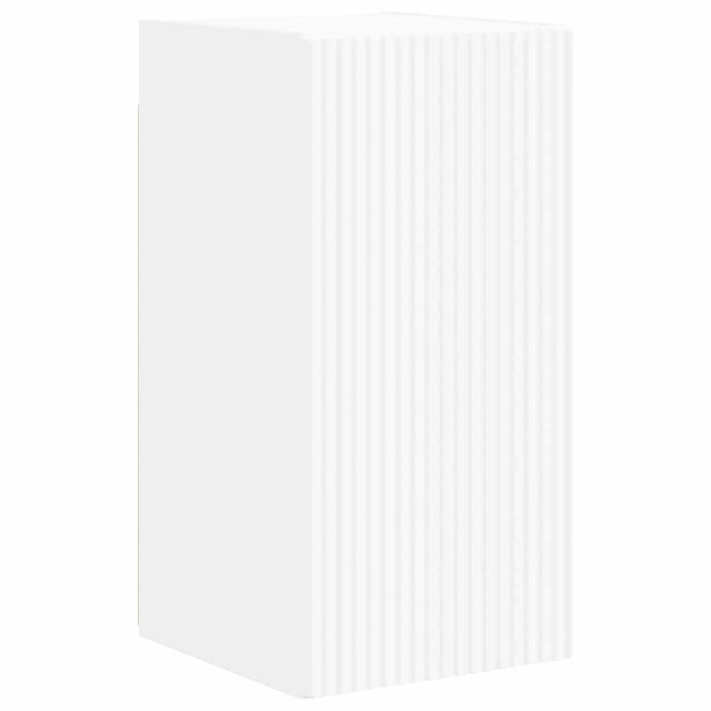 TV Wall Cabinet 2 pcs White Engineered Wood