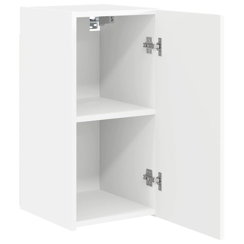 TV Wall Cabinet 2 pcs White Engineered Wood