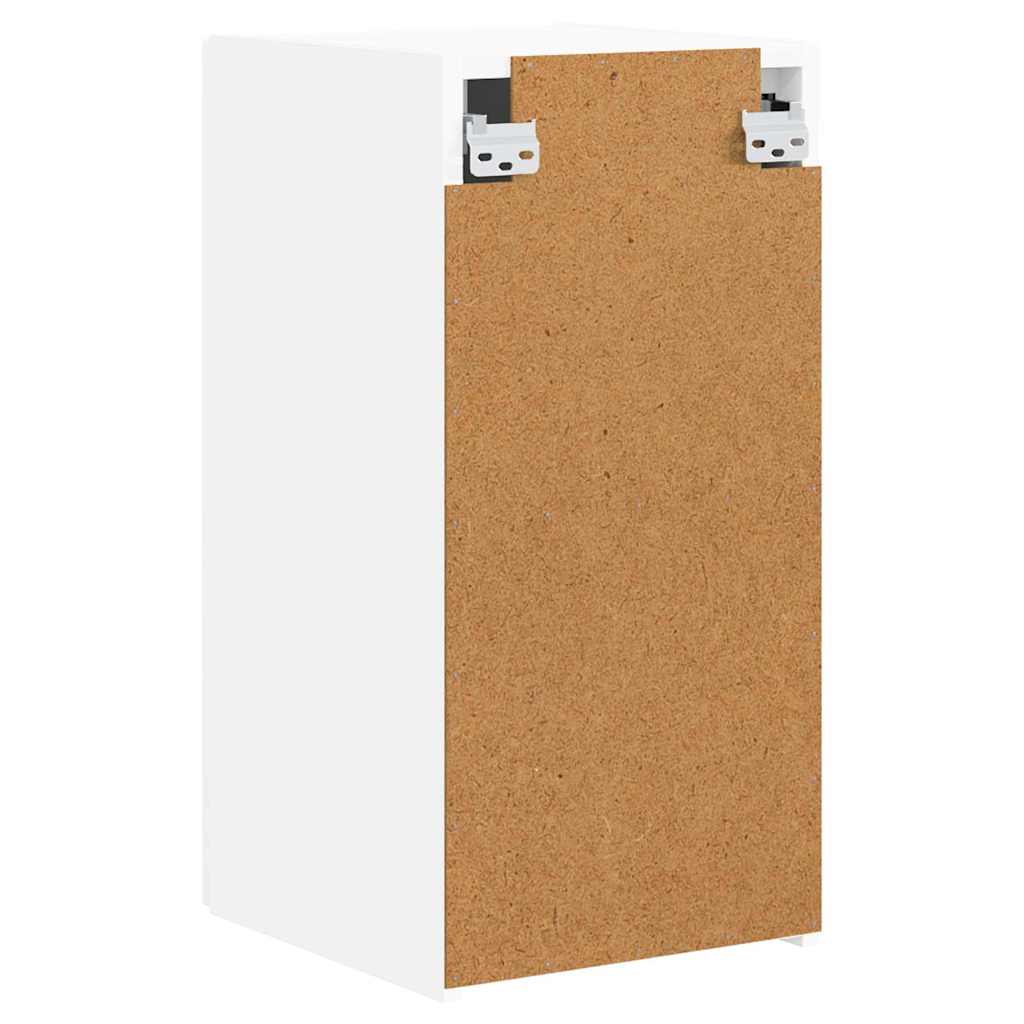TV Wall Cabinet 2 pcs White Engineered Wood