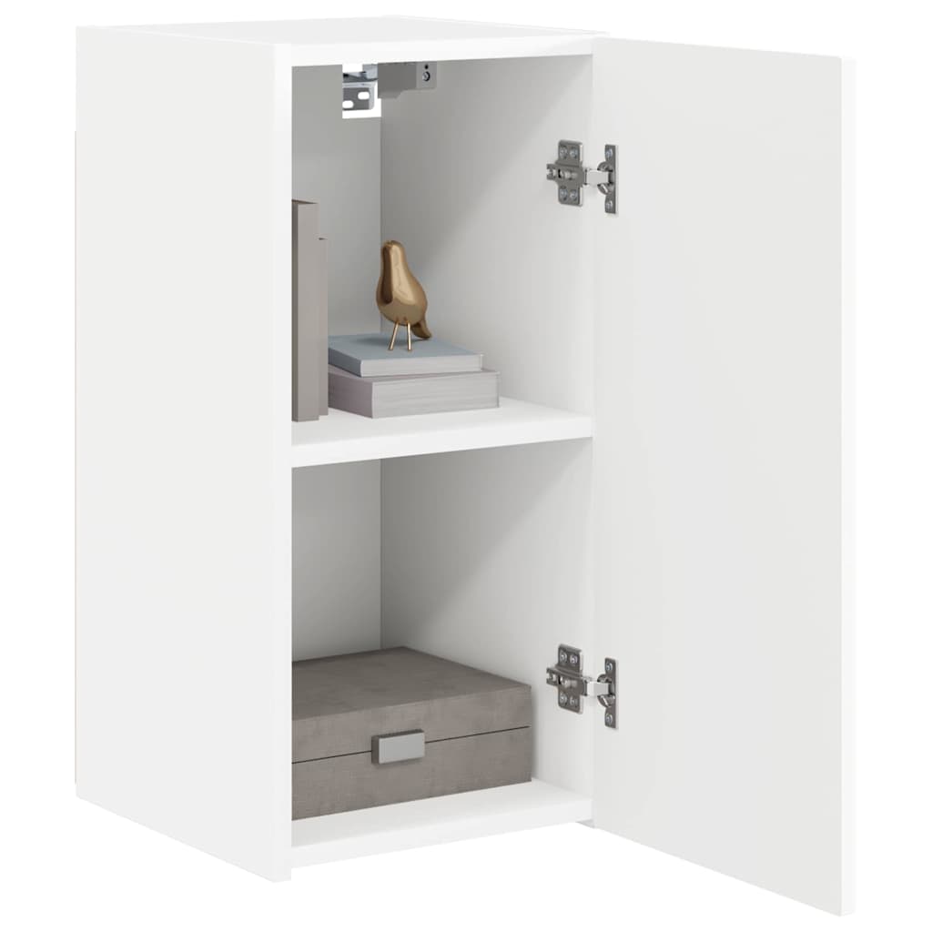 TV Wall Cabinet 2 pcs White Engineered Wood