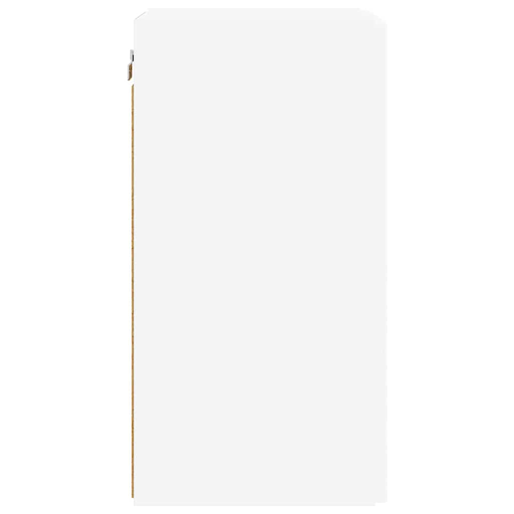 TV Wall Cabinet 2 pcs White Engineered Wood