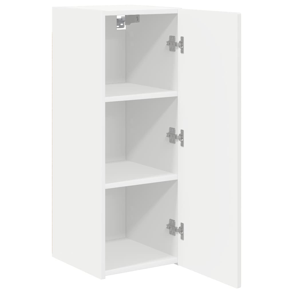 TV Wall Cabinet 2 pcs White Engineered Wood