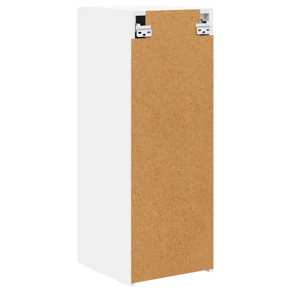 TV Wall Cabinet 2 pcs White Engineered Wood