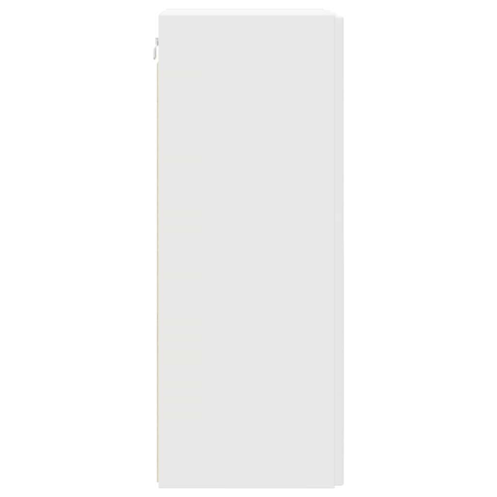 TV Wall Cabinet 2 pcs White Engineered Wood