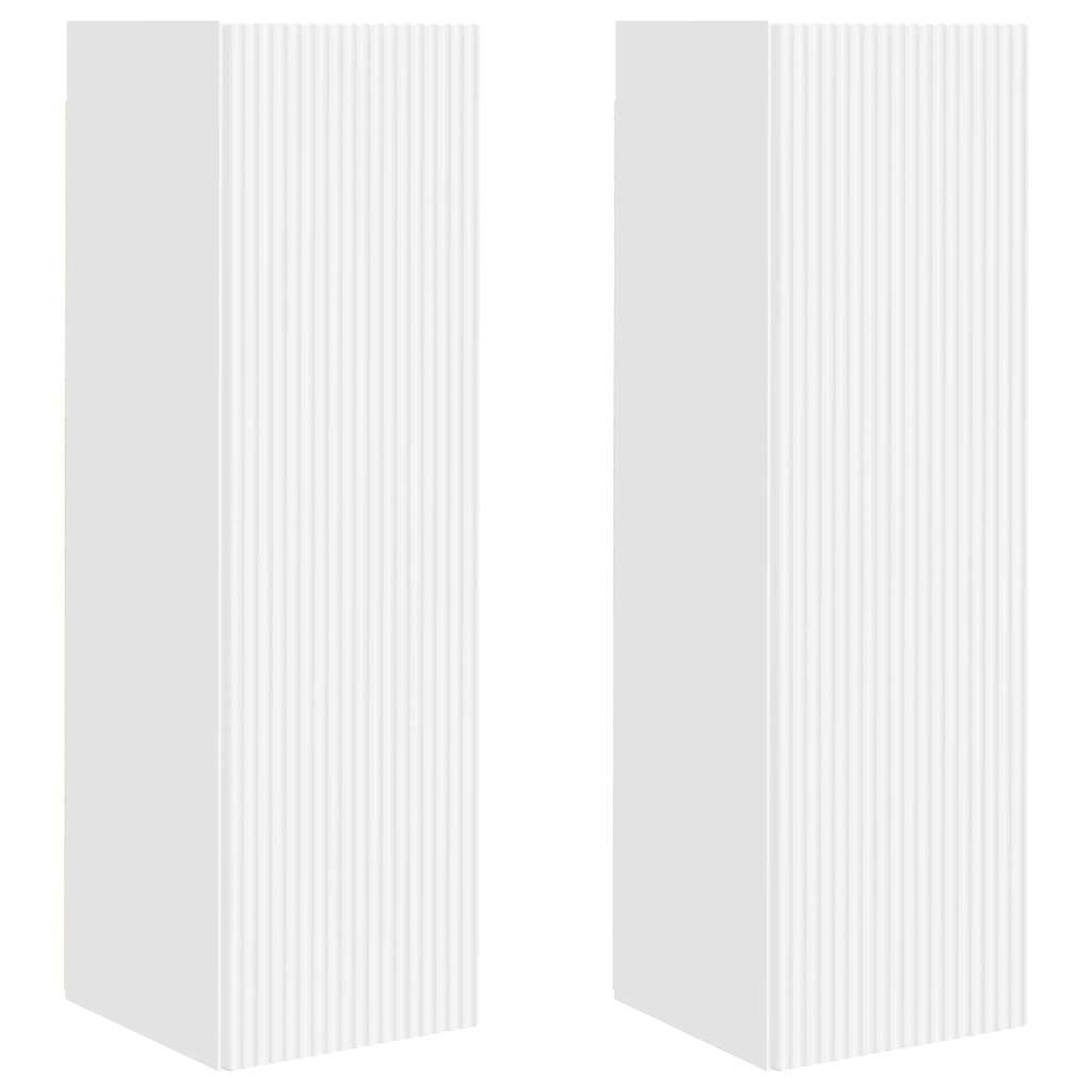 TV Wall Cabinet 2 pcs White 30 x 31 x 100 cm Engineered Wood