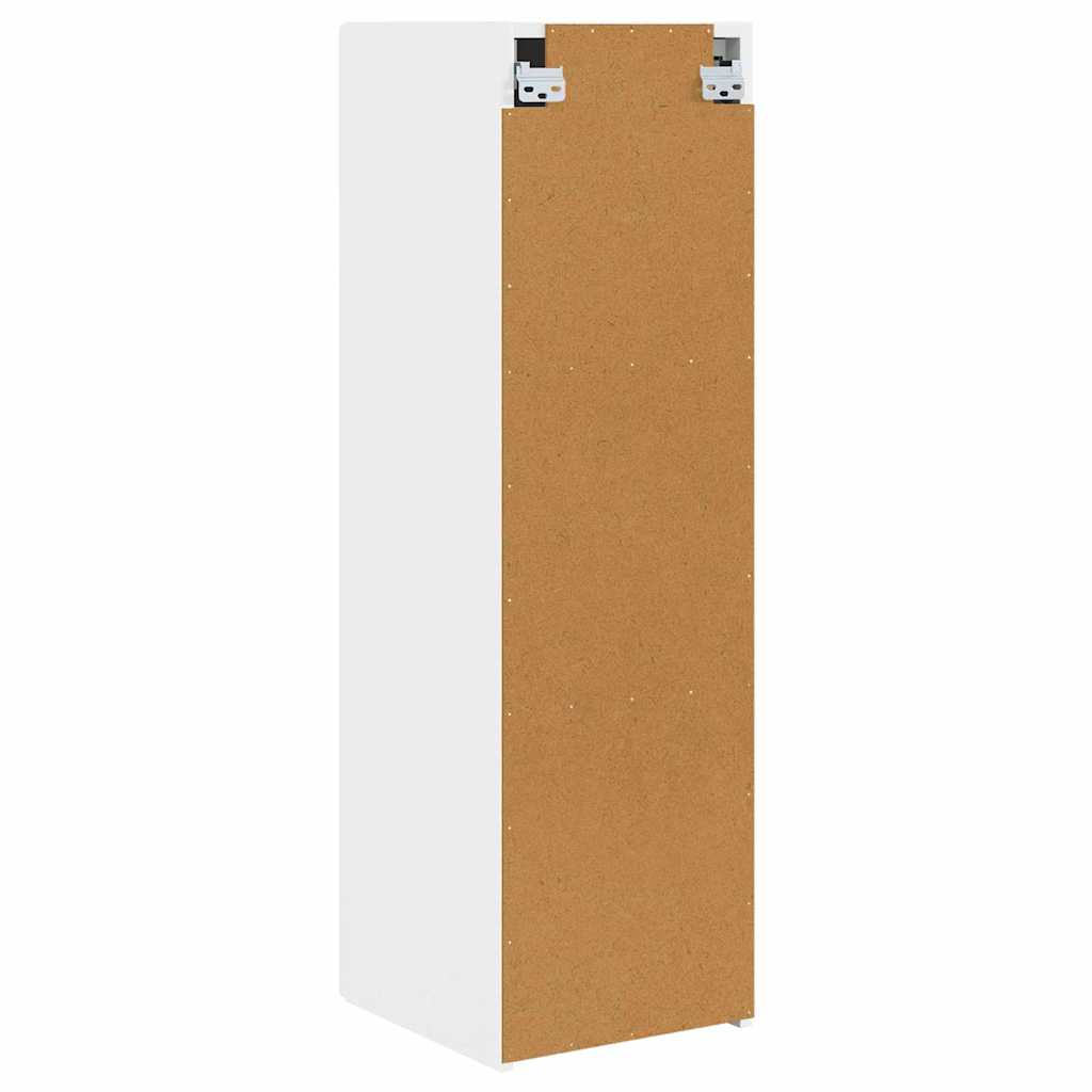 TV Wall Cabinet 2 pcs White Engineered Wood