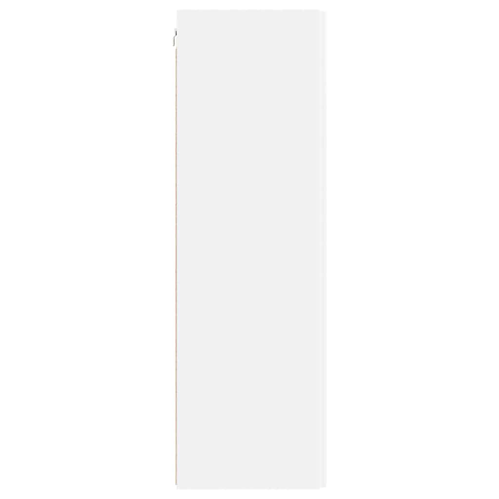 TV Wall Cabinet 2 pcs White Engineered Wood