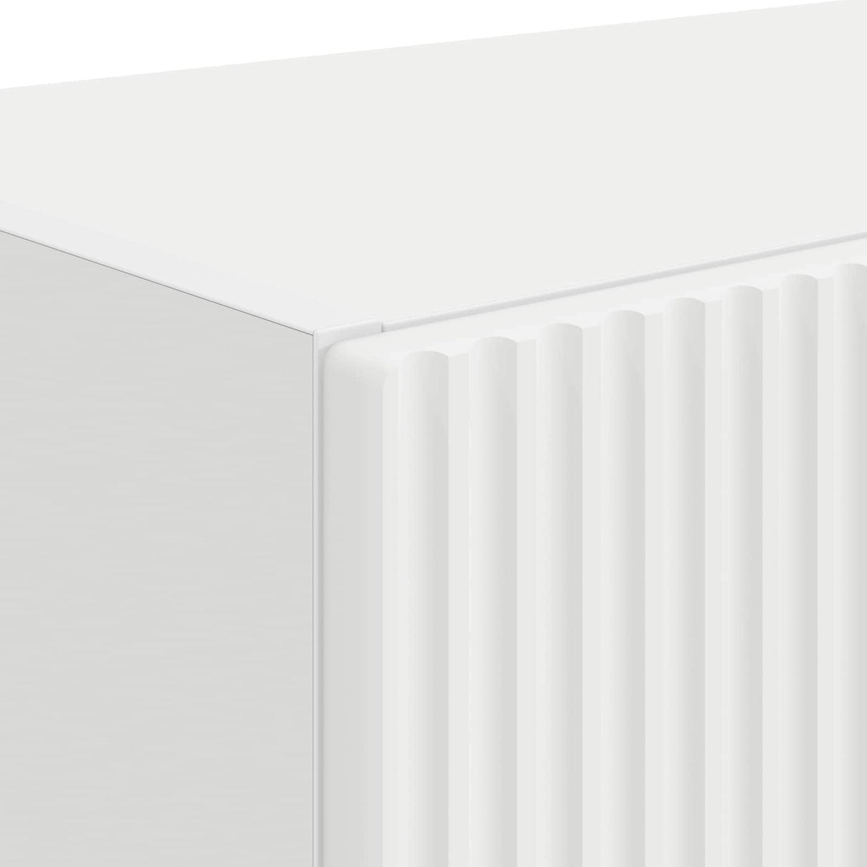 TV Wall Cabinet 2 pcs White Engineered Wood