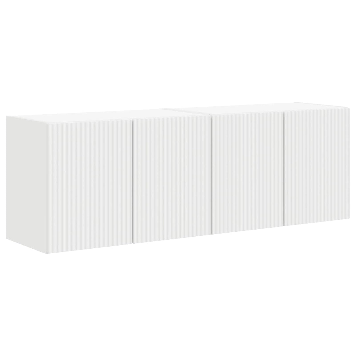 TV Wall Cabinet 2 pcs White Engineered Wood