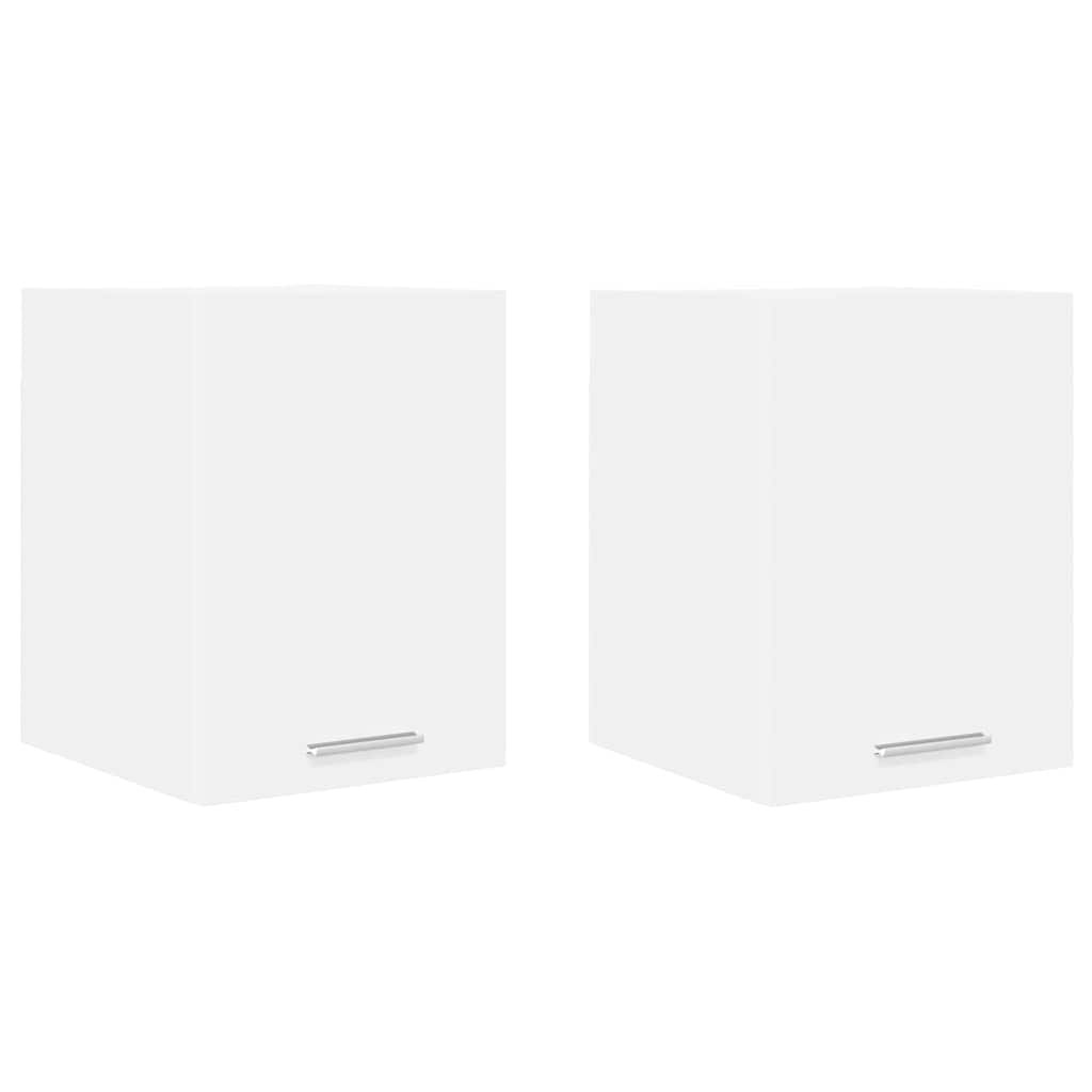 Hanging Cabinet 2 pcs White Engineered Wood