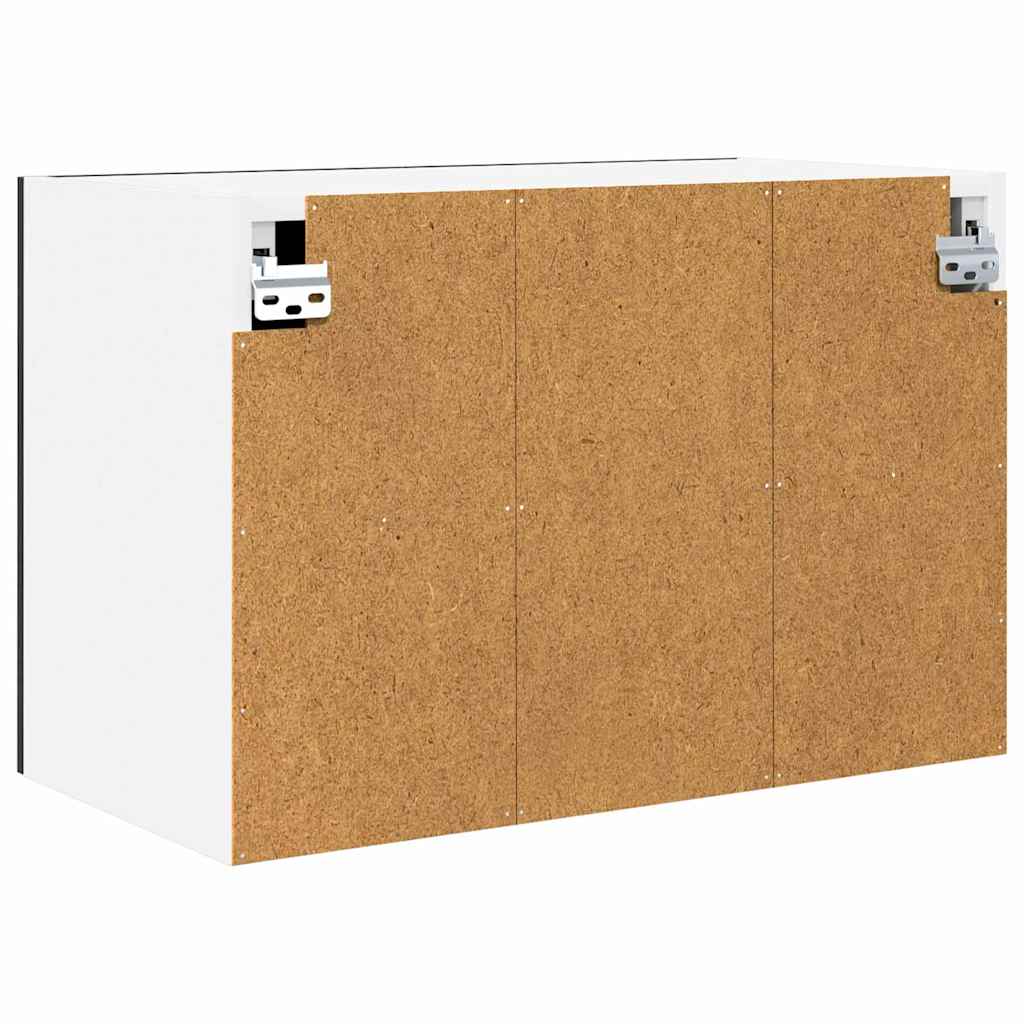 Hanging Cabinet 2 pcs Black Oak and White 60 x 31 x 40 cm