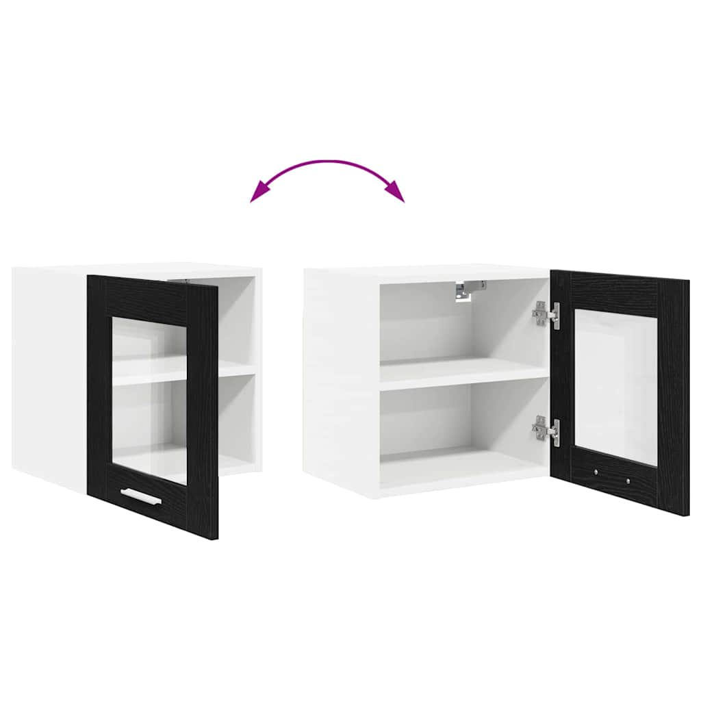 Hanging Cabinet Riga Black Oak 40 x 31 x 40 cm Engineered Wood