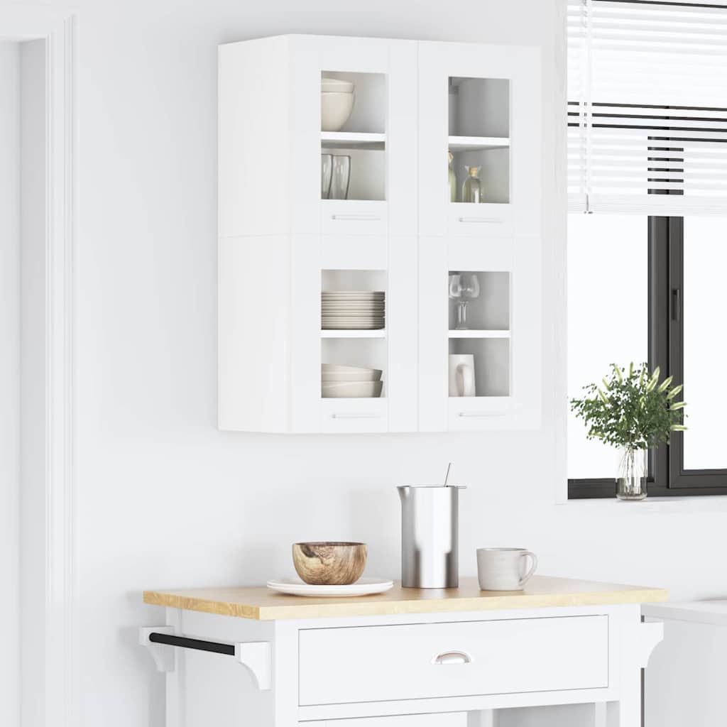 Hanging Cabinet with Shelf Riga 2 pcs White 60 x 31 x 40 cm
