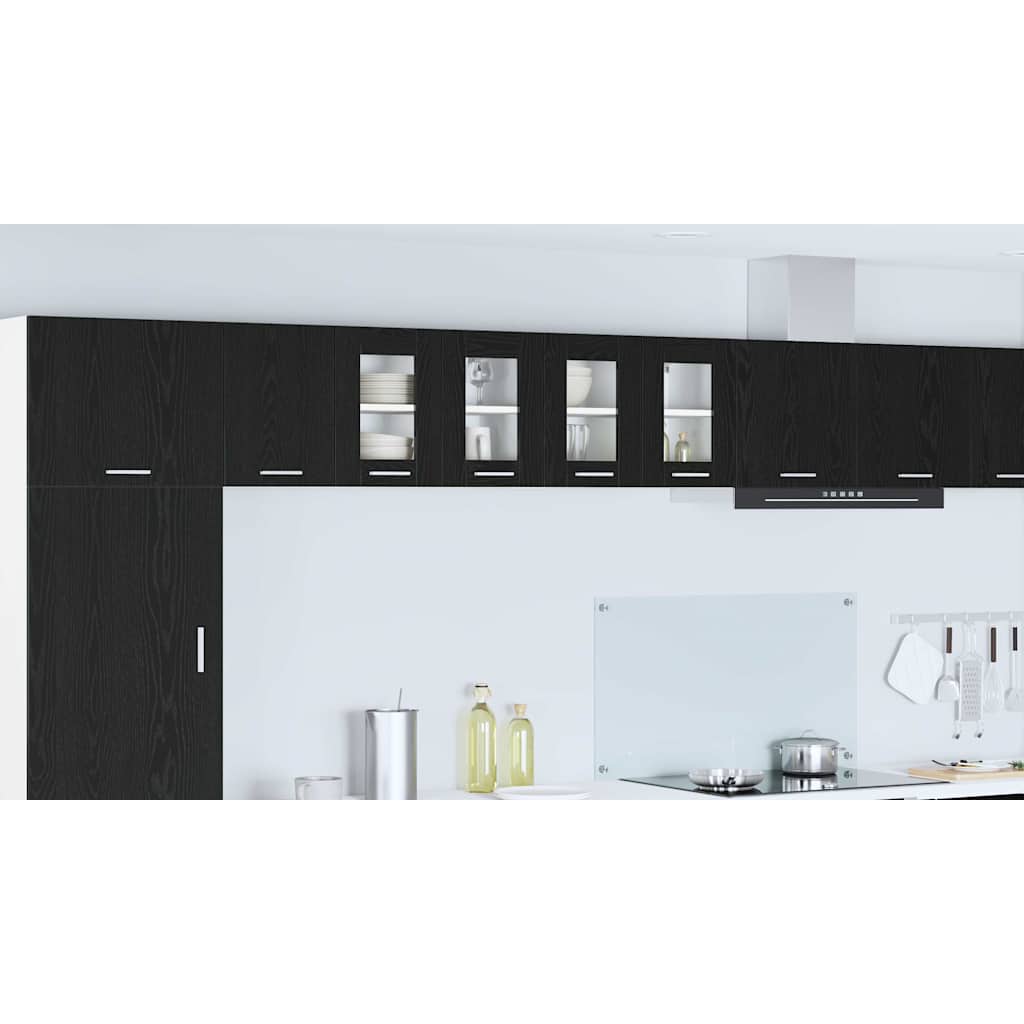 Hanging Cabinet Black Oak 60 x 31 x 40 cm Engineered Wood