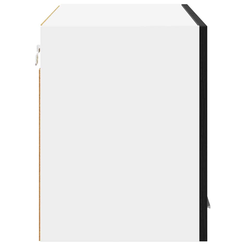 Hanging Cabinet Riga Black Oak and White 80 x 31 x 40 cm