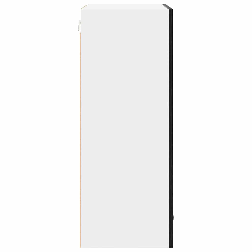 Hanging Cabinet Riga Black Oak and White 50 x 31 x 80 cm